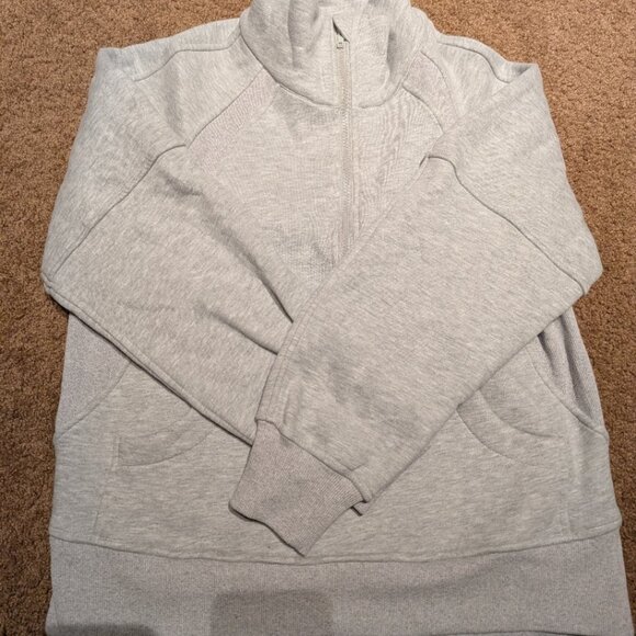 AEMI+CO Drey Half-Zip Size Large Grey Heavyweight Sweater - Picture 3 of 8